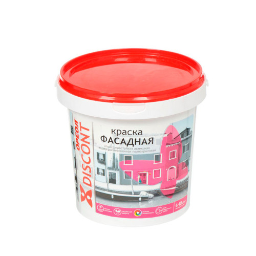 Краска в/д ОРЕОЛ ДИСКОНТ для Фасадов Матовая Белая 1,5кг