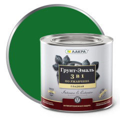 Грунт-эмаль Лакра 3 в 1 Зеленый 1,7кг Л-С