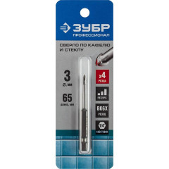 Сверло по керамограниту и стеклу ЗУБР 3мм (29845-03_z01)