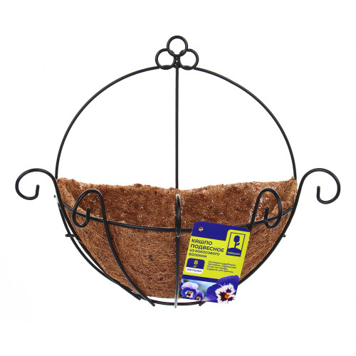 Кашпо INBLOOM настенное с вкладышем из коковиты 25х14х28см (164-298)