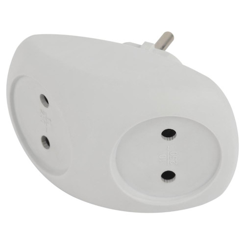 Разветвитель сетевой 2-м SPx-2-W без заземл. 10А бел. Эра Б0053480