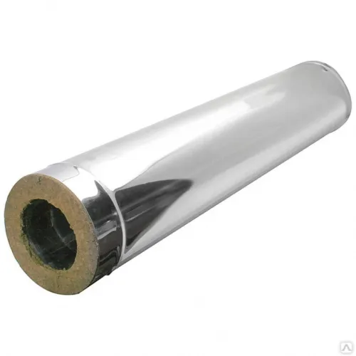 Дымоход сэндвич труба 0,5мм Ф150*210 L=1,00м нержавеющая сталь (Феррум)