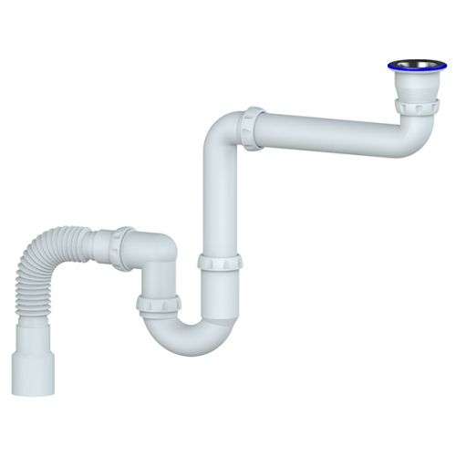 Сифон для умывальника под стиральную машину UNICORN Y 315 1 1/2''х40 с гибкой трубой 40х50