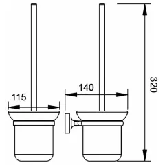 |Ёрш для туалета FRUD R15110 настенный