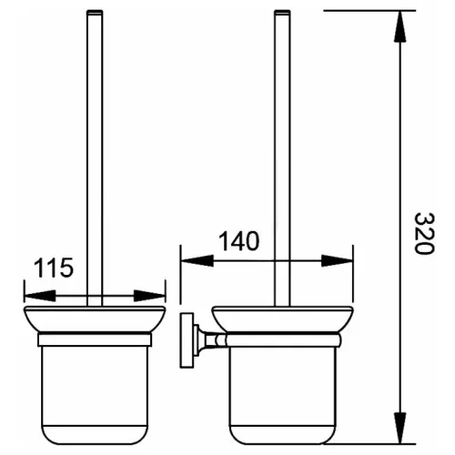 |Ёрш для туалета FRUD R15110 настенный