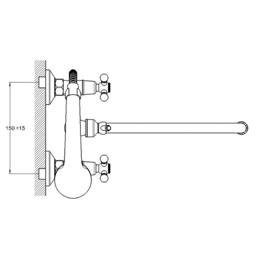 Смеситель для ванны G-LAUF QFR7-C722, круглый поворотный излив