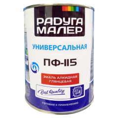 Эмаль ПФ-115 РАДУГА-МАЛЕР светло-серая 0,9 кг