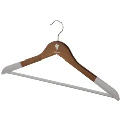 Вешалка-плечики Leonord деревянная, флокированная 44,5см темно-коричневый (107908)