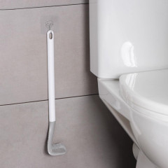 Ёрш для туалета без подставки ДОЛЯНА 7х4х39 см, цвет серый, силиконовый