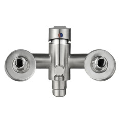 Смеситель для ванны EVA GOLD Монтес с лейкой и шлангом, нержавейка