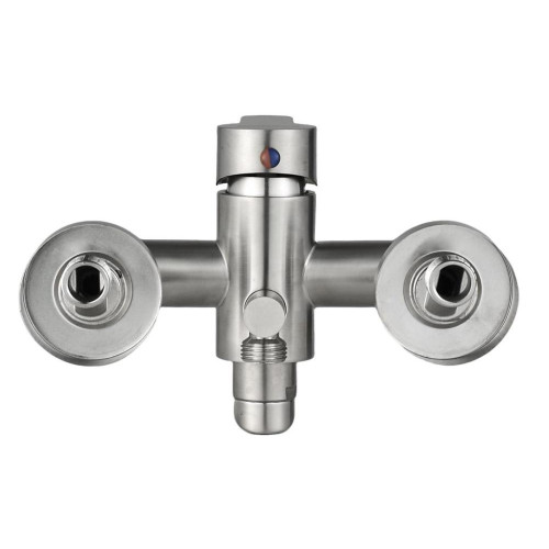 Смеситель для ванны EVA GOLD Монтес с лейкой и шлангом, нержавейка