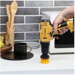 Насадка для шуруповерта ТУНДРА щетка, d=50 мм, высота 25 мм, шестигранный хвостовик (9022475)