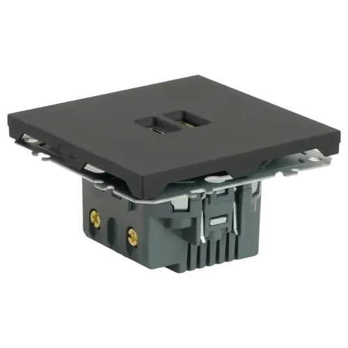 Розетка PC+Type A+C 20W ЭМИЛИ черный RST10-5115-05