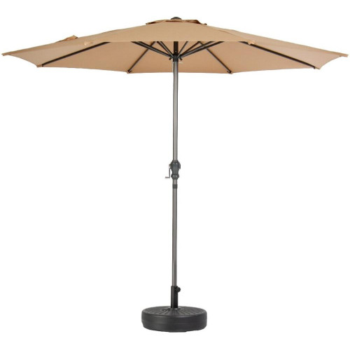 Зонт садовый 270*270см бежевый с подставкой 51*12*51см (502005)
