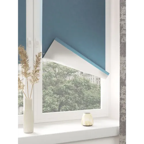 Рулонные жалюзи Блэкаут сильвер 47*175 цвет синий