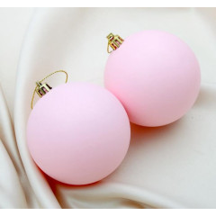 Шары новогодние ЗИМНЕЕ ВОЛШЕБСТВО набор 2шт 8см 