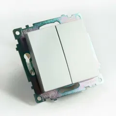 Переключатель 2-кл Катрин серебро GLS10-7107-03