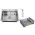 Мойка нерж. врезная РМС, MR-5050, 500х500 мм, цвет нерж.сталь, дозатор, корзина, сифон