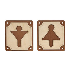 Табличка для бани М/Ж 29*18см 