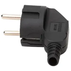 Вилка STEKKER 2P+Е угловая 16А черная PPG16-41-202 39138