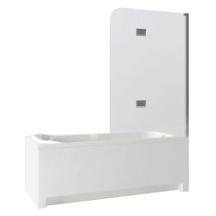 Душевое ограждение на ванну EVA GOLD 120х130см, прозрачное стекло JY140