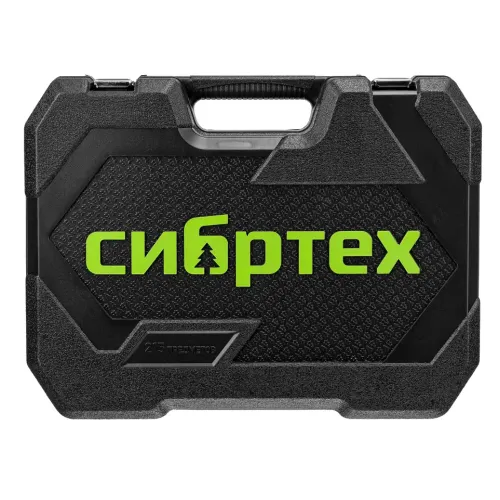 Набор инструментов СИБРТЕХ 215 пр. 1/4, 3/8, 1/2, Cr-V, S2, усиленный кейс (14170)
