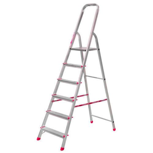 Стремянка АЛЮМЕТ (ZZ406) сталь оцинк. 6 ступ.