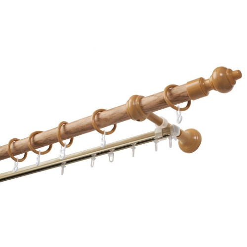 Карниз+шина d28 ясный дуб (пластик) 300см Ле-Гранд (5)