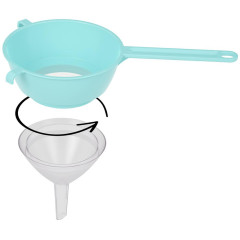 Воронка с ситом Альтернатива М8317 13см голубая (263394)