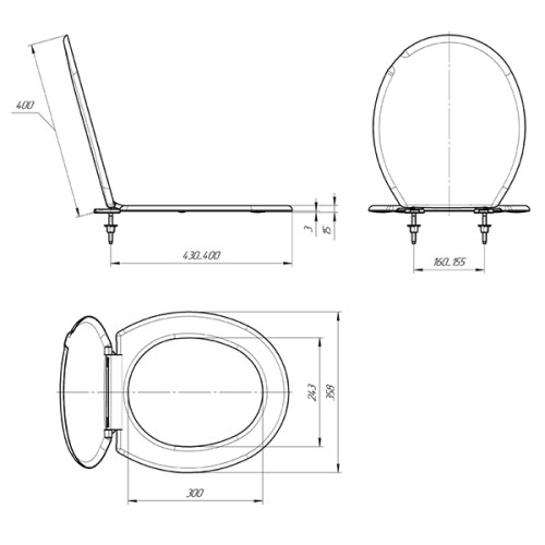 Сиденье для унитаза ИНКОЭР коричневое