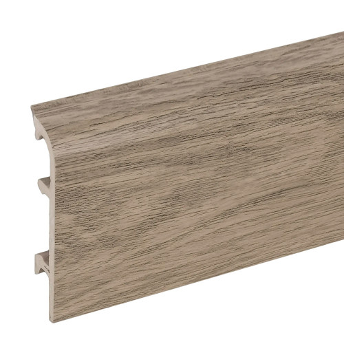 Плинтус вспененный КлассикСофт с кабельканалом 80мм 2,2м / Дуб капучино 219