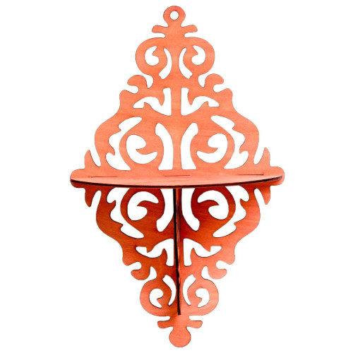 Полка декоративная 17,5*30*15,5см красное дерево(9487471)