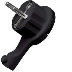 Вилка 2P+E UNIVERSAL 16А черная плоская (509969)