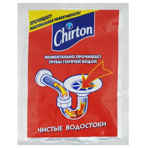 Средство ЧИРТОН для прочистки труб горячей водой 80г (494785)
