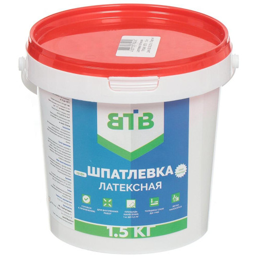 Шпатлёвка ВТВ ПРОФ латексная ведро 1,5 кг