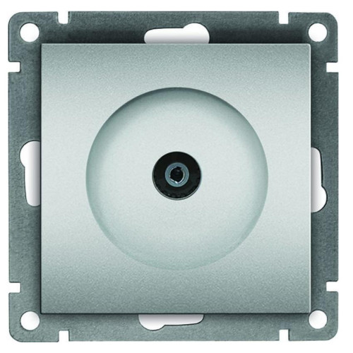 Розетка TV UNIVersal Афина серебро A0027-S