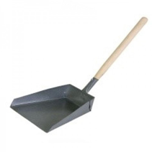 Совок металлический для мусора с деревянной ручкой (117914)