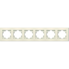 Рамка 6-пост UNIVersal Афина сл.кость A1043-I