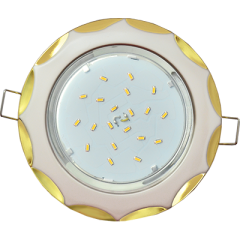 Свет. точ. ECOLA GX53-H4 Звезда жемчуг/золото FY81H4ECB