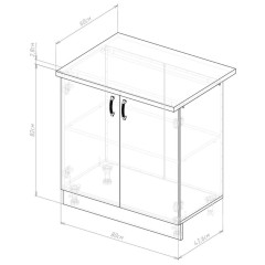 Стол рабочий EVA GOLD 80 светлый цемент