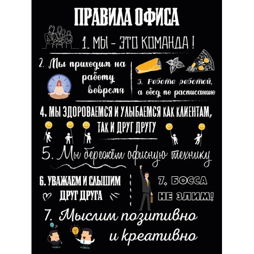 Постер DIVINO Правила офиса (30*40)