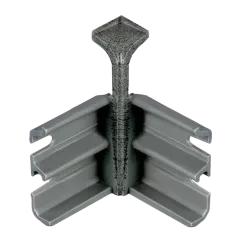 Угол внутренний для вспененного плинтуса Классик Софт 80мм/Лофт серый 437