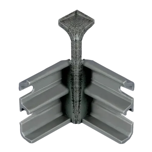 Угол внутренний для вспененного плинтуса Классик Софт 80мм/Лофт серый 437