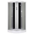 Душевая кабина EVA GOLD 90х90см низ. поддон, чёрное заднее стекло, матовый профиль F901BS (3кор.)