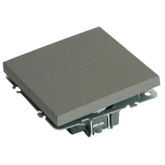 Переключатель 2-кл ЭМИЛИ платиново-серый RSW10-5107-10