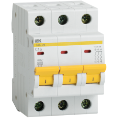 Выключатель автоматический 3-пол. 50A C 4,5кА ВА47-29 IEK MVA20-3-050-C (51050)