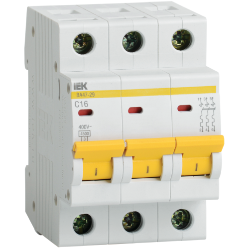 Выключатель автоматический 3-пол. 50A C 4,5кА ВА47-29 IEK MVA20-3-050-C (51050)