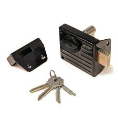 Замок накладной ЗН1-2.1 черный (01332)