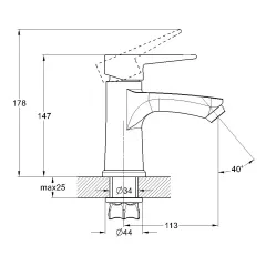 Смеситель для умывальника G-LAUF NUD1-A045