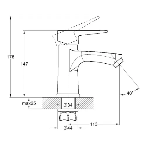 Смеситель для умывальника G-LAUF NUD1-A045